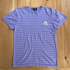 Ripndip Lord Nermal Purple Striped Tee Shirt Medium